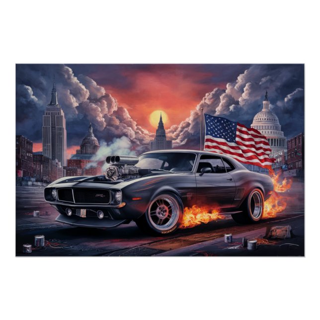 Póster Poster Auto Drapeaux 04 (Frente)