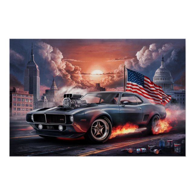 Póster Poster Auto Drapeaux 06 (Frente)