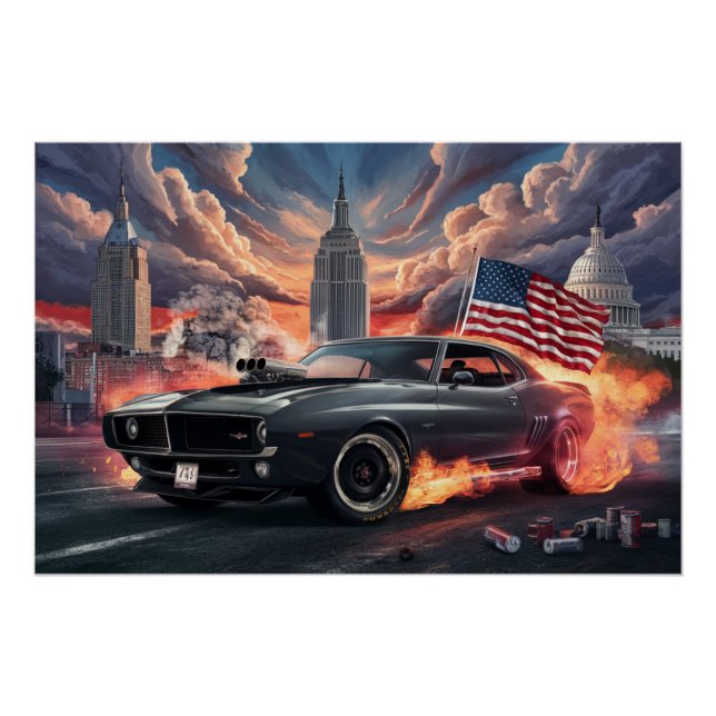 Póster Poster Auto Drapeaux 07 (Frente)