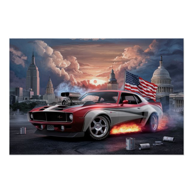 Póster Poster Auto Drapeaux 08 (Frente)