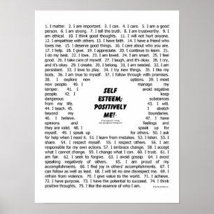 Póster Poster: "Auto Esteem_Positively mim "
