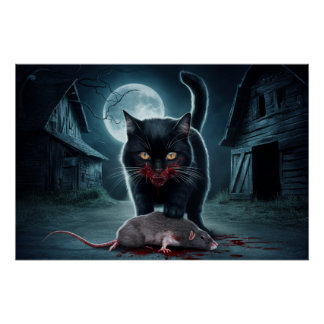 Póster Poster Black Cat and Rat 09