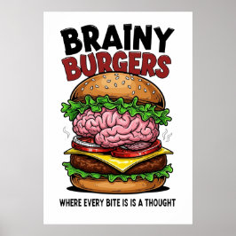 Poster Pôster Brainy Burgers