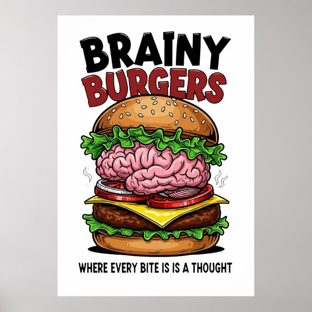 Poster Pôster Brainy Burgers (Frente)