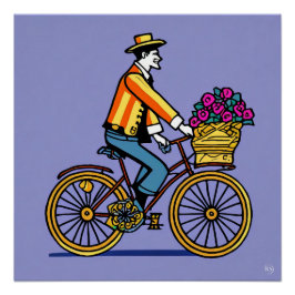 Póster Poster brilhante de bicicleta