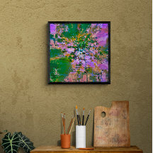 Poster brilhante de cores líquidas