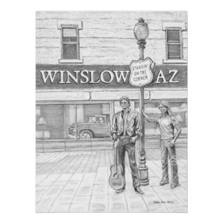 Póster Poster brilhante de STANDIN no canto