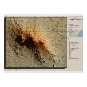 Póster poster brilhante do kilimanjaro