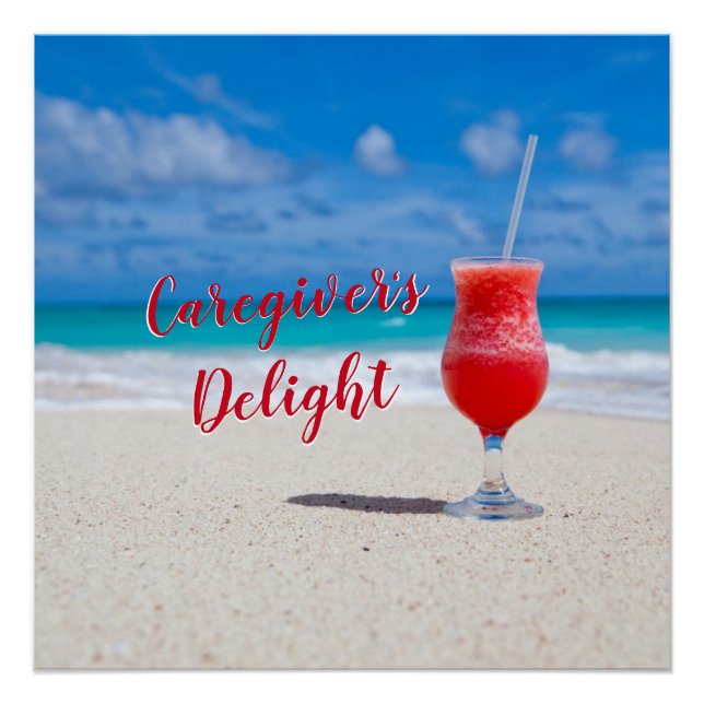 Póster Poster brilhante e brilhante do cuidador (Frente)