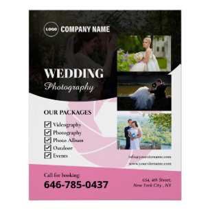Póster Poster brilhante Fotografia de Casamento