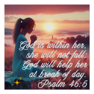 Póster poster brilhante 'Inspiração de fé'