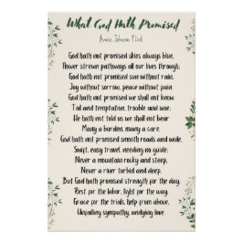 Póster Poster brilhante Que Deus Hath Prometeu