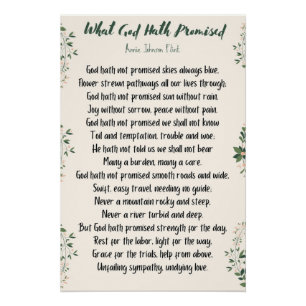 Póster Poster brilhante Que Deus Hath Prometeu