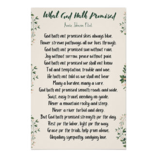 Póster Poster brilhante Que Deus Hath Prometeu