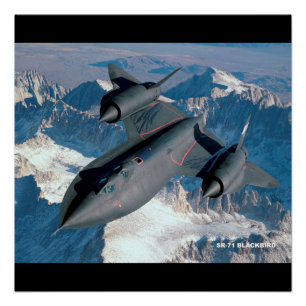 Póster POSTER brilhante SR-71 AVIAÇÃO DE AVIÃO BLACKBIRD