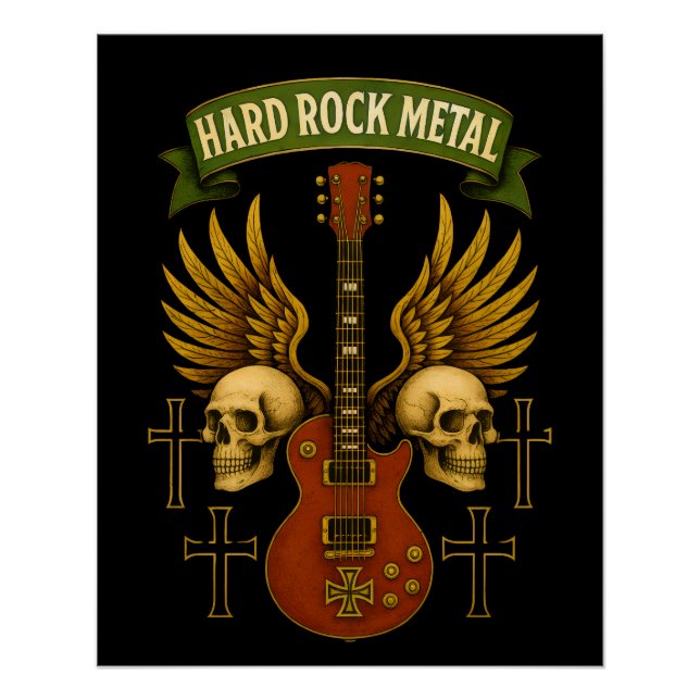 Póster Poster brillant Hard Rock Metal (Frente)