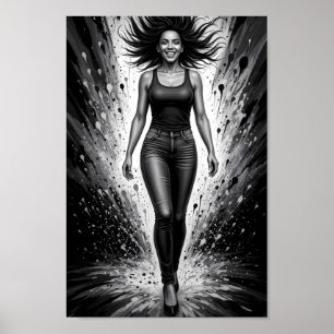 Poster Pôster Caminhando pela Vida com Alegria Radiante