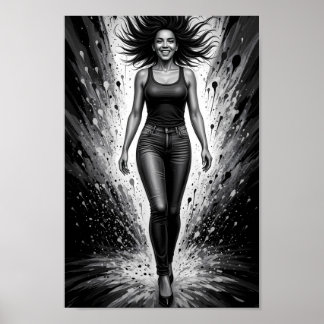 Poster Pôster Caminhando pela Vida com Alegria Radiante