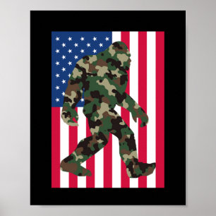 Poster Pôster Camuflado do Pé-grande Sasquatch