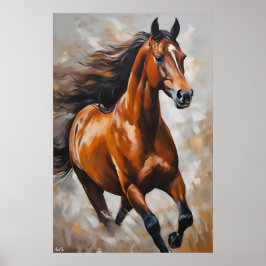 Poster Pôster | Cavalo | Estilo de pintura a óleo