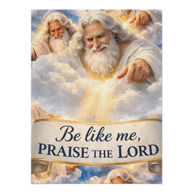 Póster Pôster celestial Louvado seja o Senhor (Frente)
