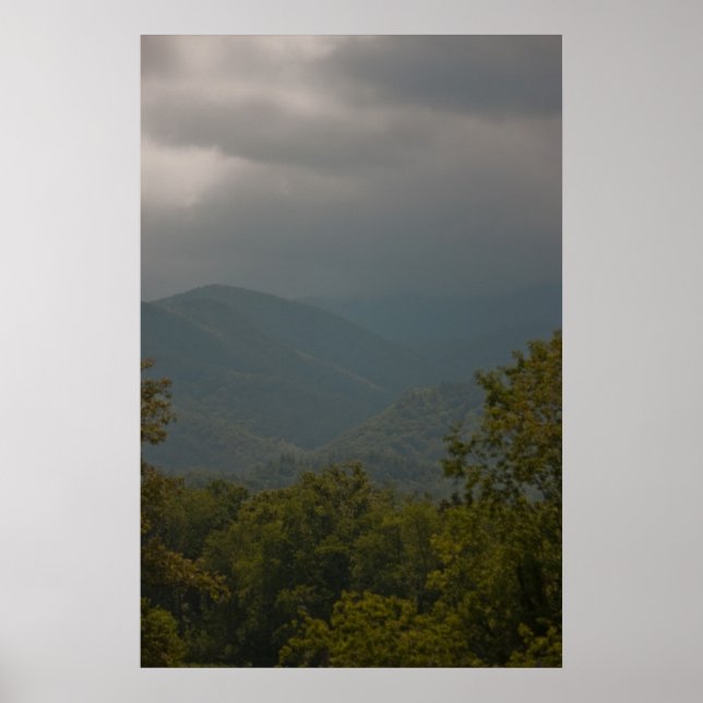 Póster Pôster "Chuva nas Montanhas Smoky" (Frente)