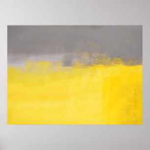 Póster "Poster cinzento e amarelo de um Abstrct simples"