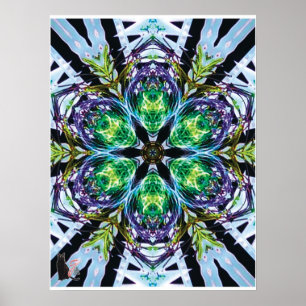 Poster Pôster Colagem Cinética Kaleidoscópio