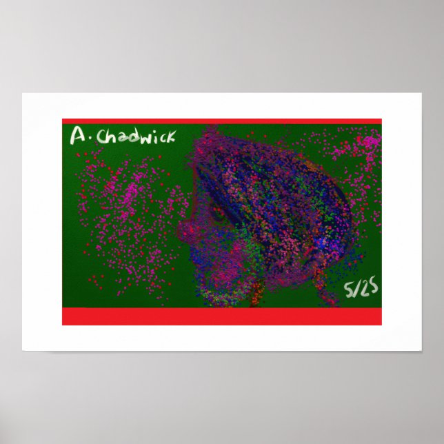 Poster Pôster com Padrão Matelassê de Gnomo (Frente)