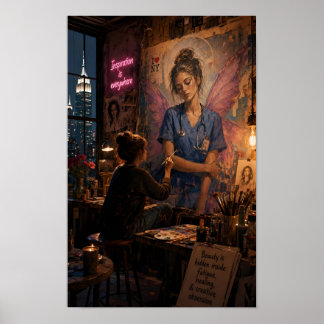 Poster Pôster Compaixão Pintada na Luz da Meia-Noite