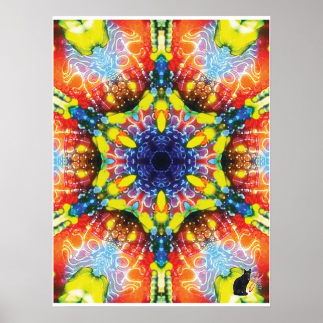 Poster Pôster Compass Kinetic Collage Kaleidoscópio (Frente)