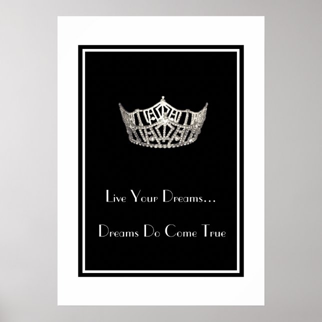 Poster Pôster Coroa de Concurso Viva Seus Sonhos (Frente)