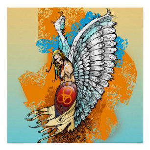 Póster Poster cristão: Anjo do guerreiro