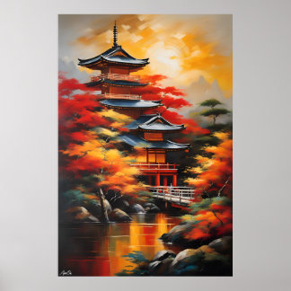 Poster Pôster | Cultura Japonesa | Estilo de pintura a ól