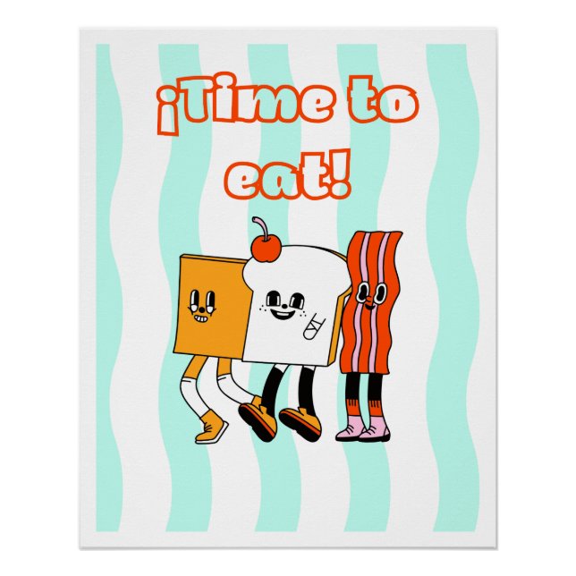 Póster Poster Cute Breakfast Friends Vibes (Frente)