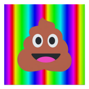Póster poster da arte do emoji do tombadilho do arco-íri