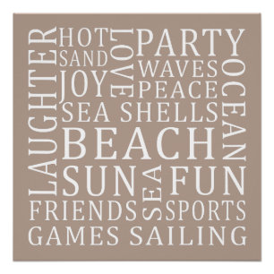 Póster Poster da Câmara de Praia Personalizada