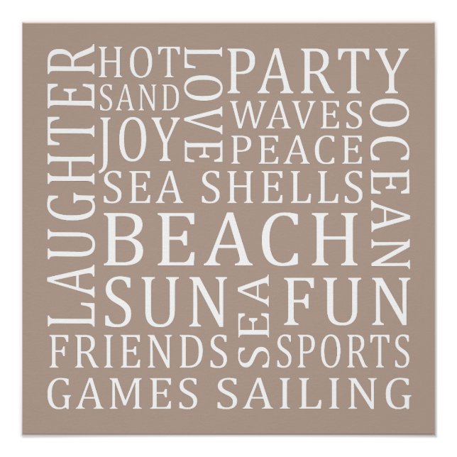 Póster Poster da Câmara de Praia Personalizada (Frente)