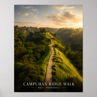Poster Pôster da Caminhada da Crista de Campuhan em Bali