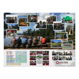 Póster Poster da Canoe Trails 2017, Viagem Canadiana