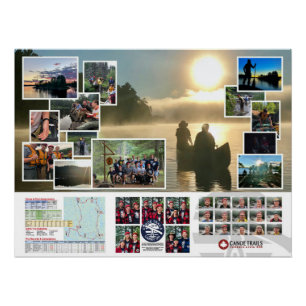 Póster Poster da Canoe Trails 2018, Viagem Canadiana