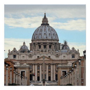 Póster Poster da Cidade do Vaticano da basílica de St