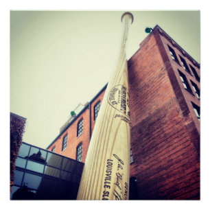 Póster Poster da fábrica e do museu do slugger de