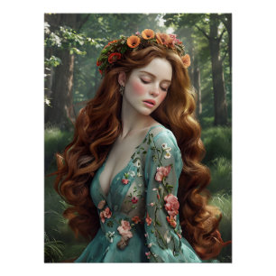 Póster Poster da Forest Princess Fantasy - Ren Faire Muse