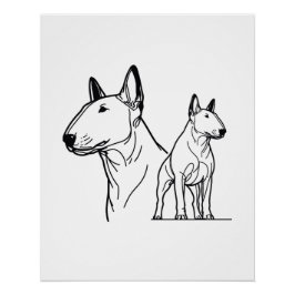 Póster Poster da linha Bull Terriers