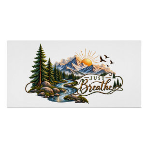 Póster Pôster da Montanha e Floresta da Natureza 'Só Resp