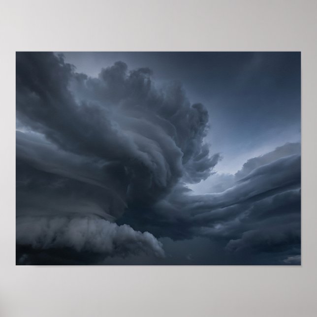 Poster Pôster da Natureza com Nuvens de Tempestade Escult (Frente)