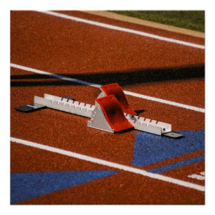 Póster Poster da parede dos blocos começar do atletismo