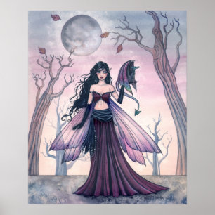 Poster Pôster da Pequena Fada Besta com Dragão 45 x 55 cm