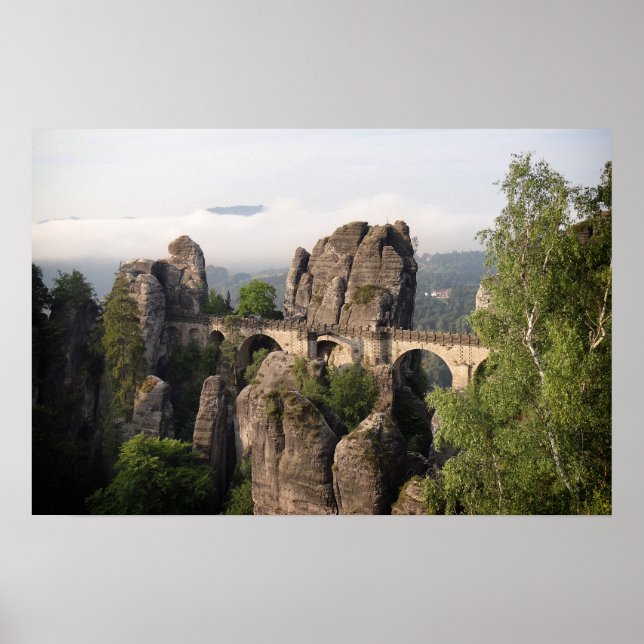 Póster Pôster da Ponte Bastei na Suíça Saxônica (Frente)